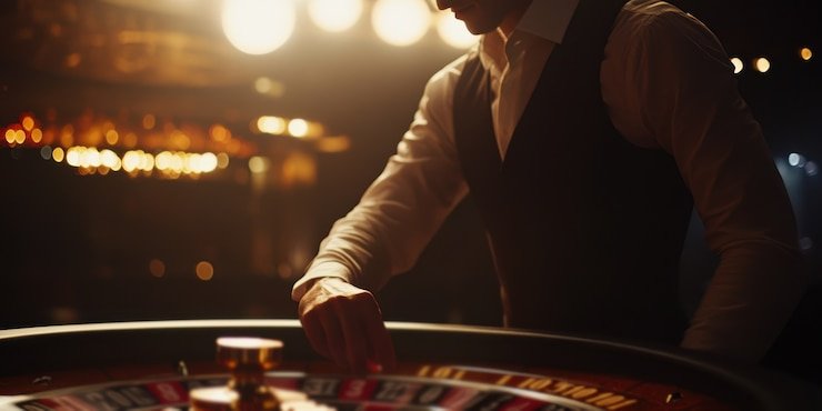 betin60 ব্যাকারাট টেবিলে কার্ড বিতরণের দৃশ্য